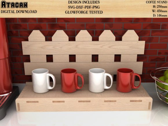 Download Coffee Mug Fence Display Stand Svg File - Premium Resources